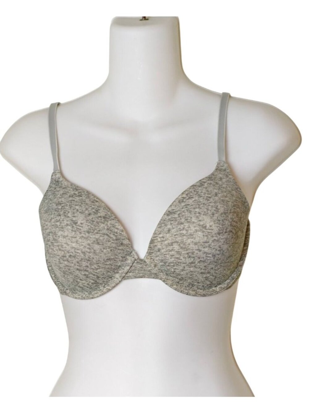 Victorias Secret PINK 34C T-Shirt Lightly Lined Wear Everywhere Gray Underwire